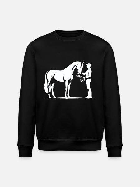 Horse Fool - Stanley/Stella ROLLER Unisex Organic Sweatshirt - black