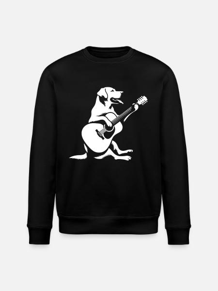 Labrador Guitar Ballad - Stanley/Stella ROLLER Unisex Organic Sweatshirt - black