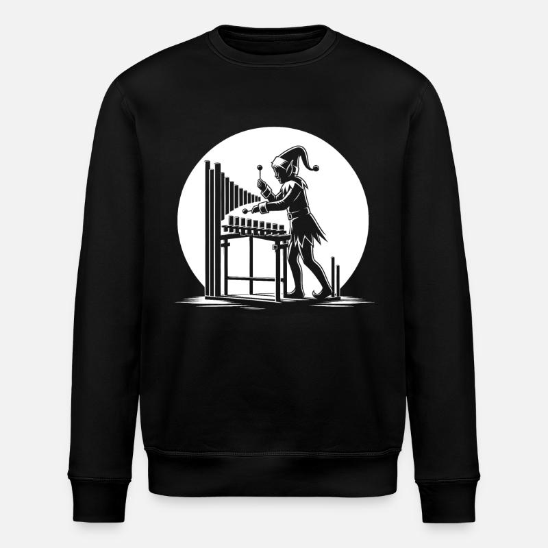 „Elfenvibraphon“ - Stanley/Stella Unisex Bio-Sweatshirt ROLLER - Schwarz