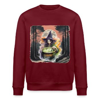 Wald Hexe Halloween Märchenfigur Kind - Stanley/Stella Unisex Bio-Sweatshirt ROLLER - Burgunderrot - Vorne - Nik (191cm)