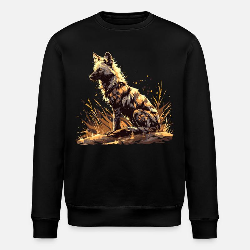 Loups d’Aardwolf - Sweat bio ROLLER Stanley/Stella Unisexe - noir