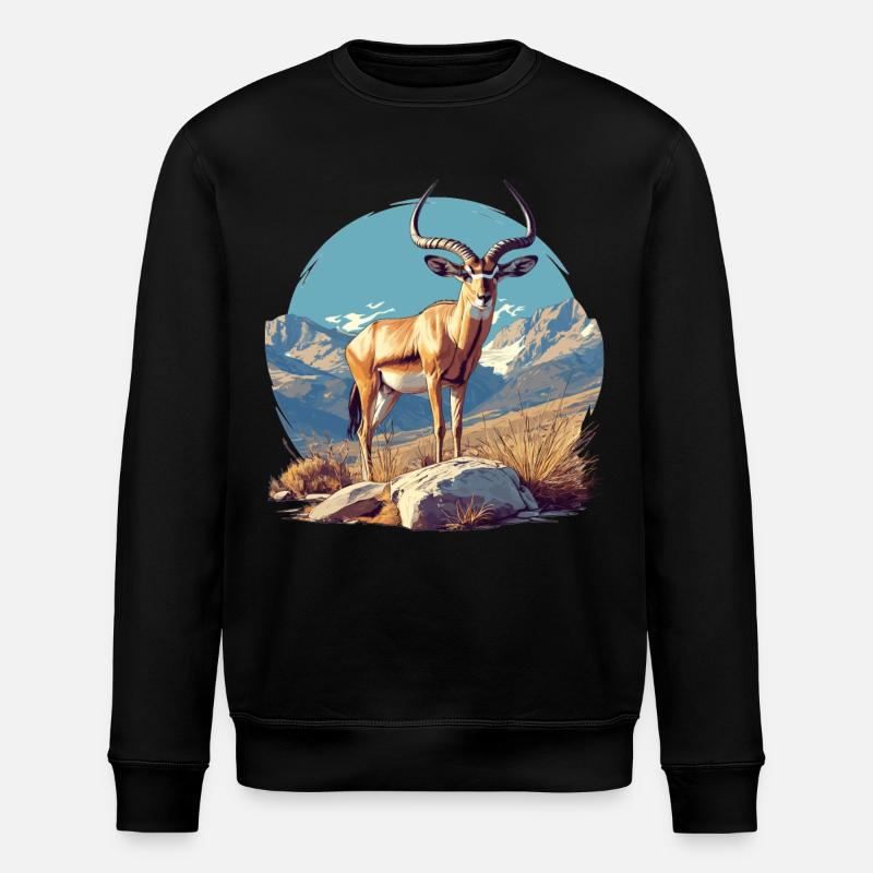 Antelope Antilopen Antilope - Stanley/Stella ROLLER Unisex Organic Sweatshirt - black