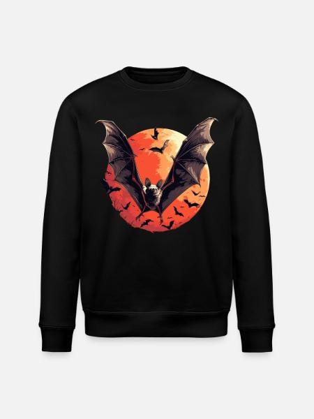 Bat Bats Bat - Stanley/Stella ROLLER Unisex Organic Sweatshirt - black