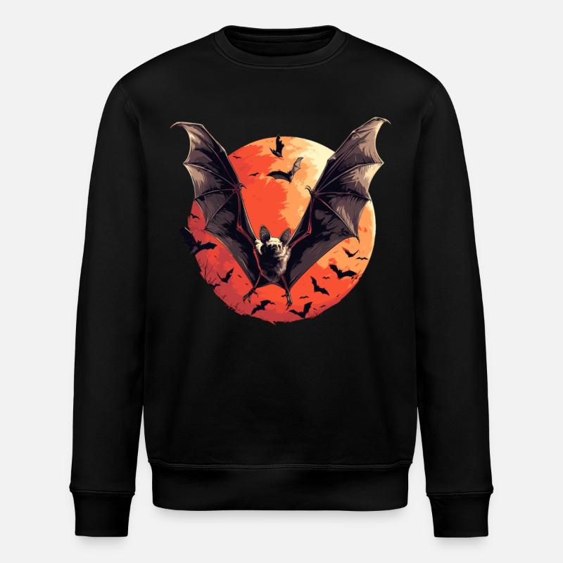 Bat Bats Bat - Stanley/Stella ROLLER Unisex Organic Sweatshirt - black