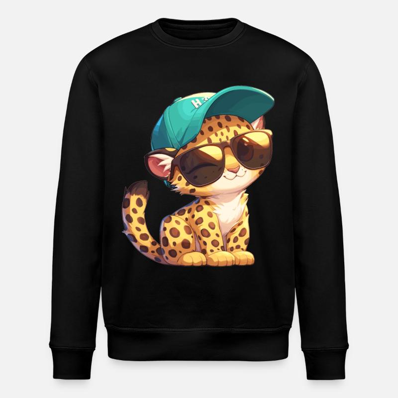 Leoparden Leopard - Stanley/Stella ROLLER Unisex Organic Sweatshirt - black