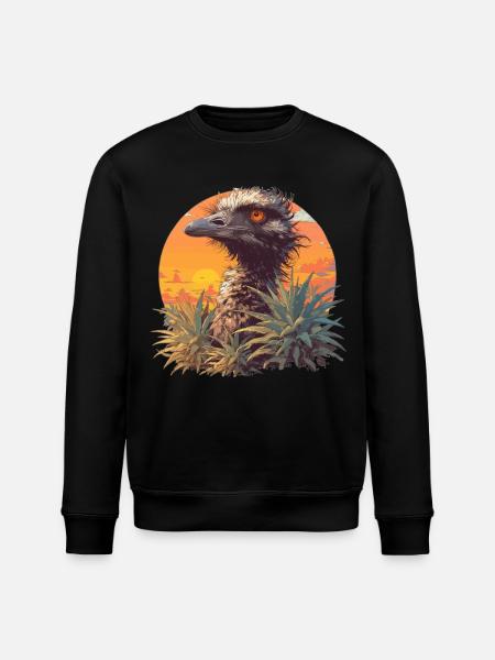 Emus Emu - Stanley/Stella ROLLER Unisex Organic Sweatshirt - black