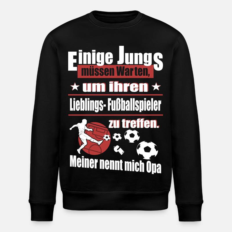 Fußball Opa - Stanley/Stella Unisex Bio-Sweatshirt ROLLER - Schwarz
