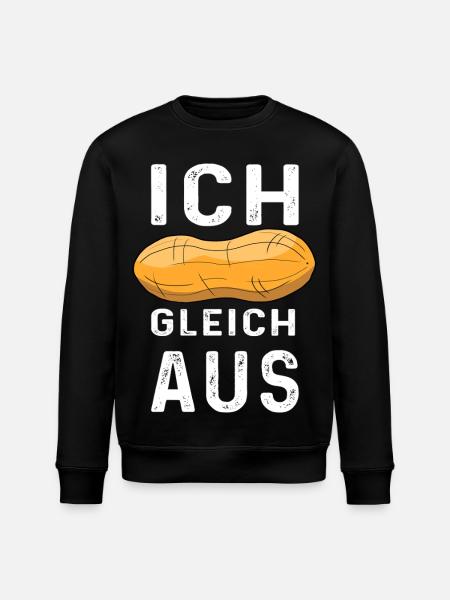 Peanut motif with humorous text - Stanley/Stella ROLLER Unisex Organic Sweatshirt - black