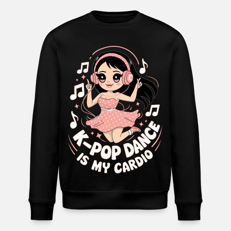 K-Pop Dance Funny Korea - Stanley/Stella ROLLER Unisex Organic Sweatshirt - black