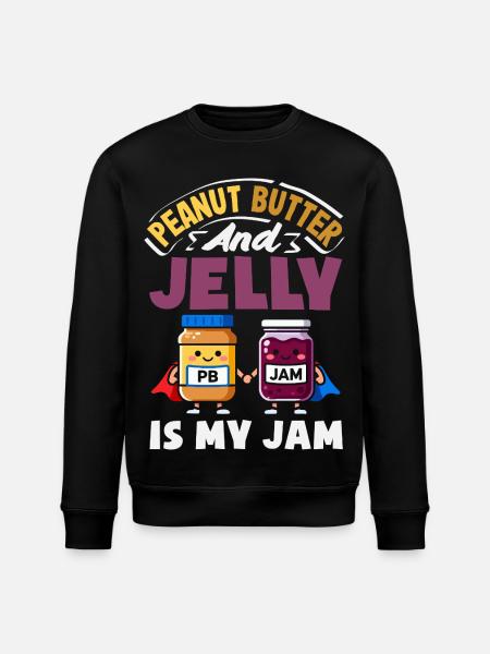 Peanut Butter & Jam Partner Look Design - Stanley/Stella ROLLER Unisex Organic Sweatshirt - black