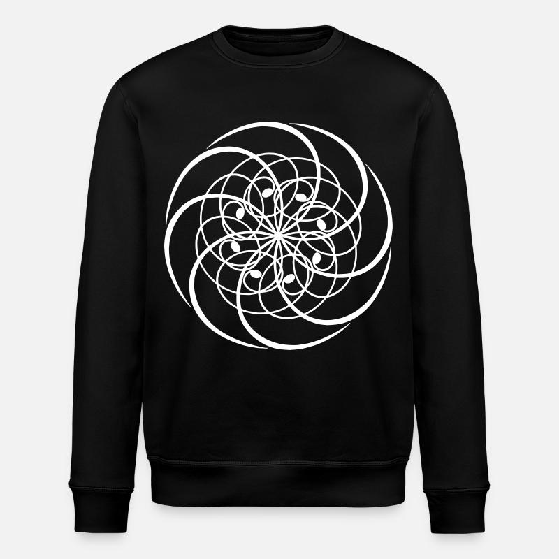 Mandala Vector Géométrique - Sweat bio ROLLER Stanley/Stella Unisexe - noir