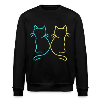 Chat chats Ukraine animaux protection des animaux - Sweat bio ROLLER Stanley/Stella Unisexe - noir - Devant - Nik (191cm)