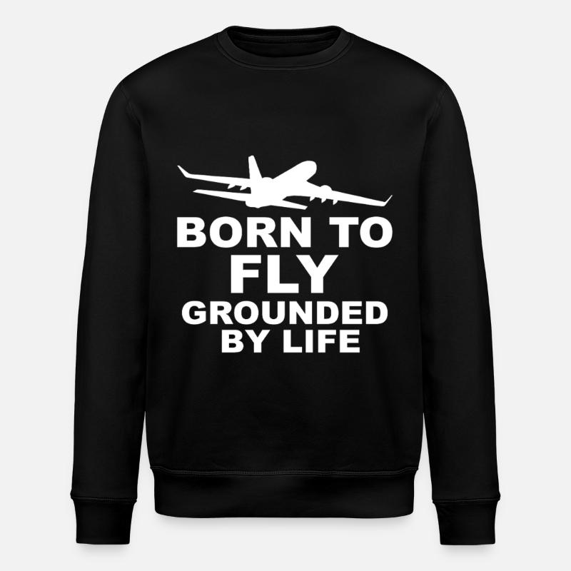 Born to fly - Stanley/Stella ROLLER Unisex Organic Sweatshirt - black