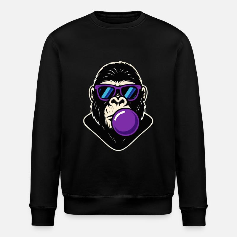 Bubble Gorilla - Stanley/Stella Unisex Bio-Sweatshirt ROLLER - Schwarz