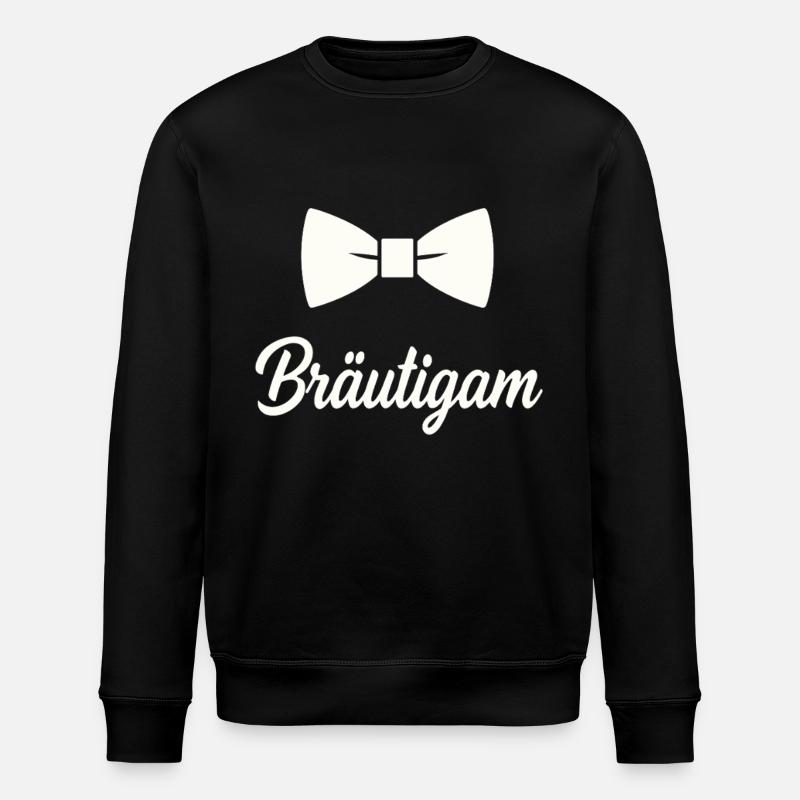 Bräutigam Fliege Hochzeit - Stanley/Stella Unisex Bio-Sweatshirt ROLLER - Schwarz