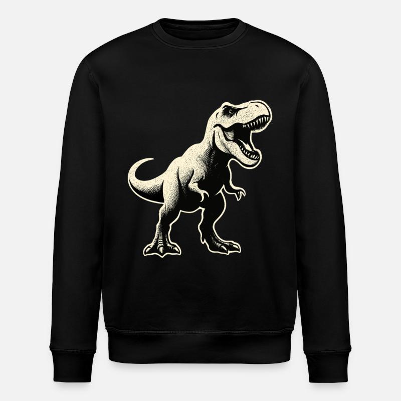 Silhouette de dinosaure rugissant - Sweat bio ROLLER Stanley/Stella Unisexe - noir