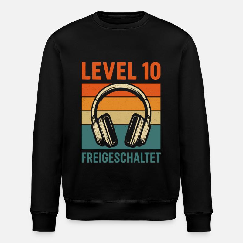 Niveau 10 Anniversaire débloqué - Sweat bio ROLLER Stanley/Stella Unisexe - noir
