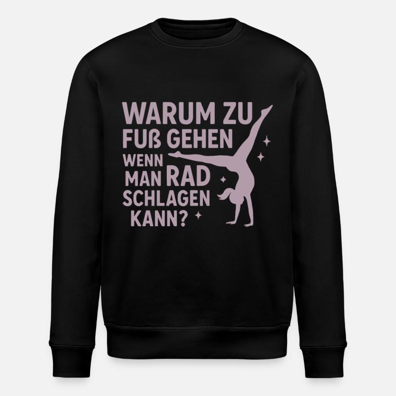 Pourquoi marcher – Radschlag Turnspruch - Sweat bio ROLLER Stanley/Stella Unisexe - noir