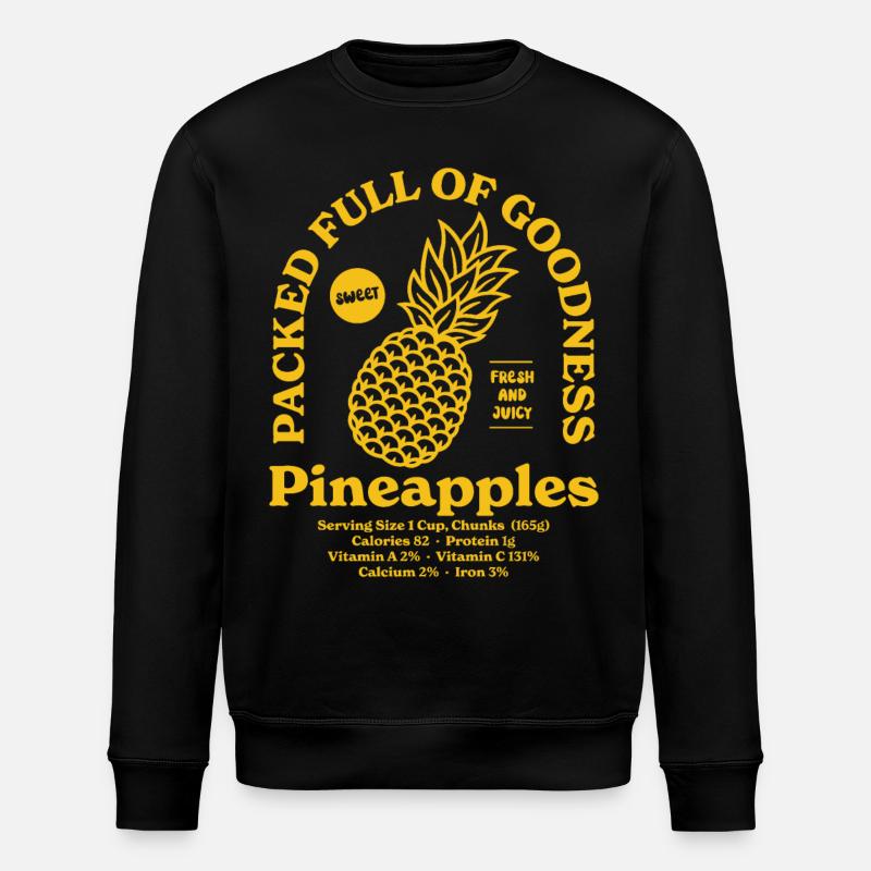 Pineapples Nutritional - Stanley/Stella ROLLER Unisex Organic Sweatshirt - black