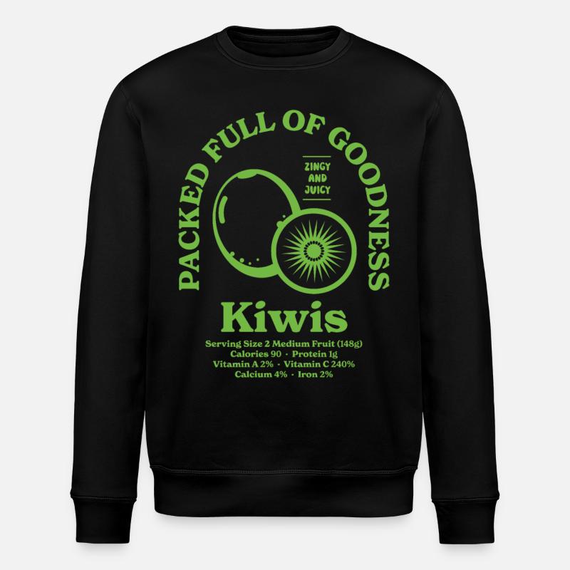 Kiwi Ernährung - Stanley/Stella Unisex Bio-Sweatshirt ROLLER - Schwarz