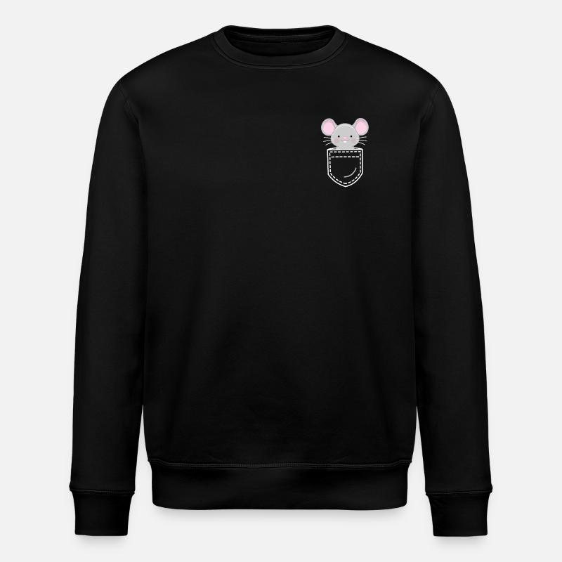 Maus Mäuse - Stanley/Stella Unisex Bio-Sweatshirt ROLLER - Schwarz