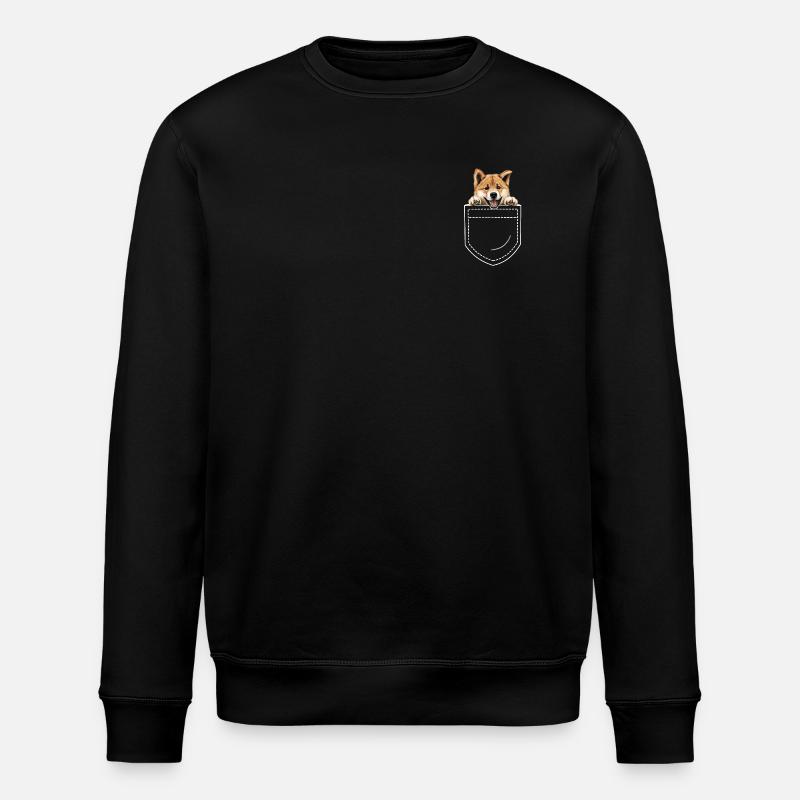 Hund Akita - Stanley/Stella Unisex Bio-Sweatshirt ROLLER - Schwarz