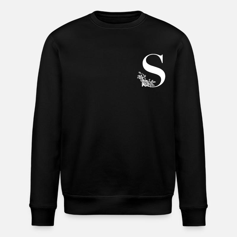Lettre S - Sweat bio ROLLER Stanley/Stella Unisexe - noir
