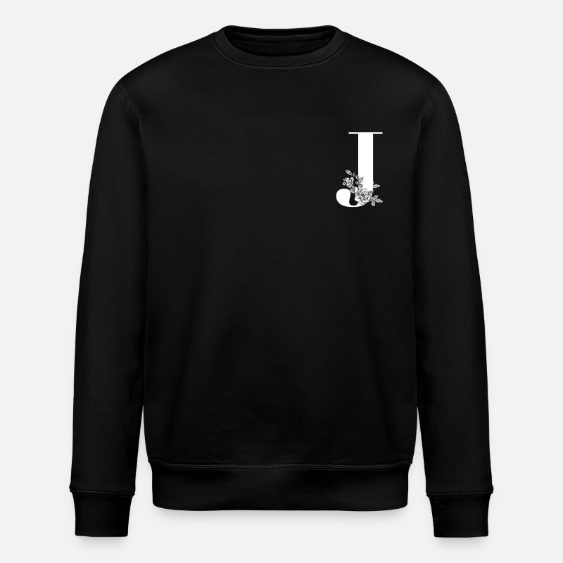 Letter J - Stanley/Stella ROLLER Unisex Organic Sweatshirt - black