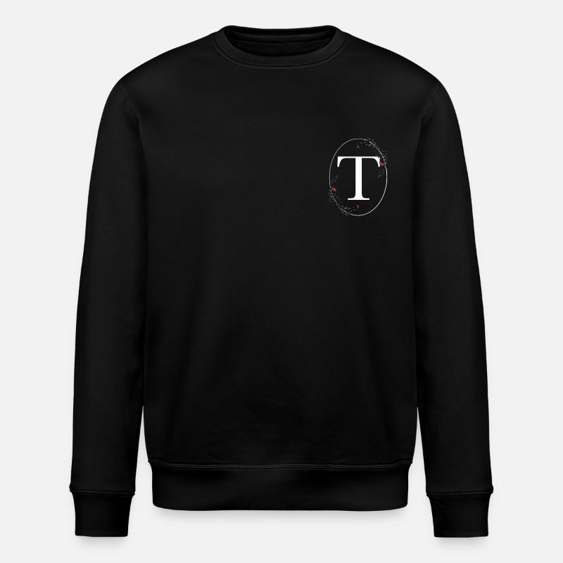 Lettre T - Sweat bio ROLLER Stanley/Stella Unisexe - noir