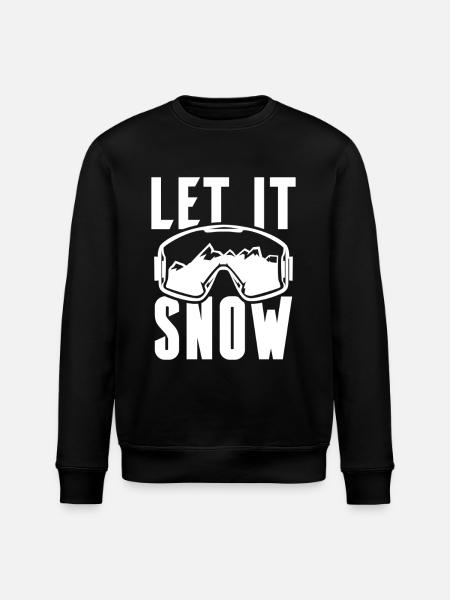Let it Snow Winter Ski - Stanley/Stella ROLLER Unisex Organic Sweatshirt - black