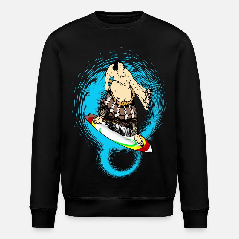 Sumo surfer - Stanley/Stella ROLLER Unisex Organic Sweatshirt - black