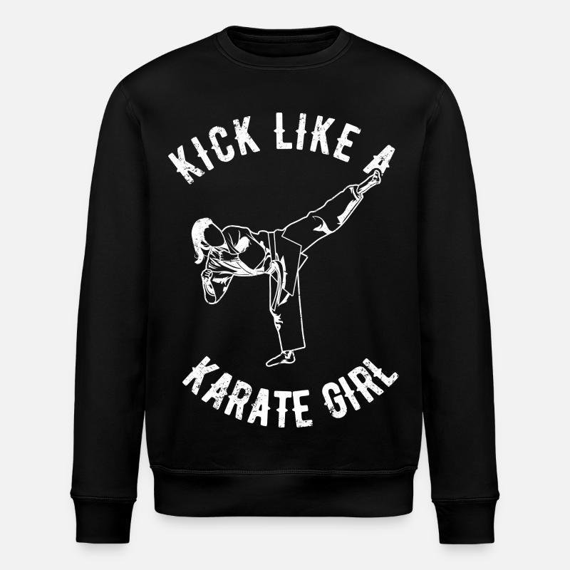 Kick Like A Karate Girl - Stanley/Stella ROLLER Unisex Organic Sweatshirt - black