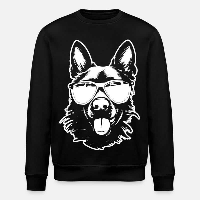 Deutscher Schäferhund Sonnenbrille - Stanley/Stella Unisex Bio-Sweatshirt ROLLER - Schwarz