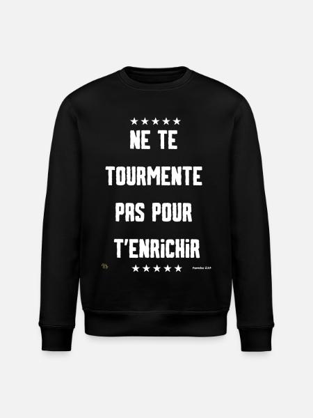 The torments of life - Stanley/Stella ROLLER Unisex Organic Sweatshirt - black
