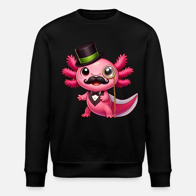 Sir Axolotl - Stanley/Stella Unisex Bio-Sweatshirt ROLLER - Schwarz