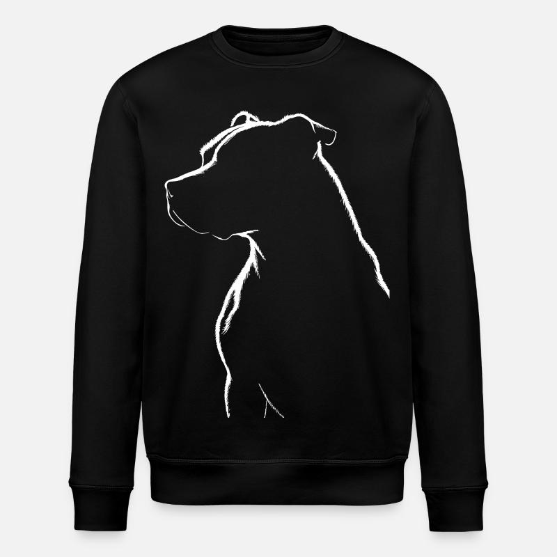 Pitbull Silhouett - Stanley/Stella ROLLER Unisex Organic Sweatshirt - black