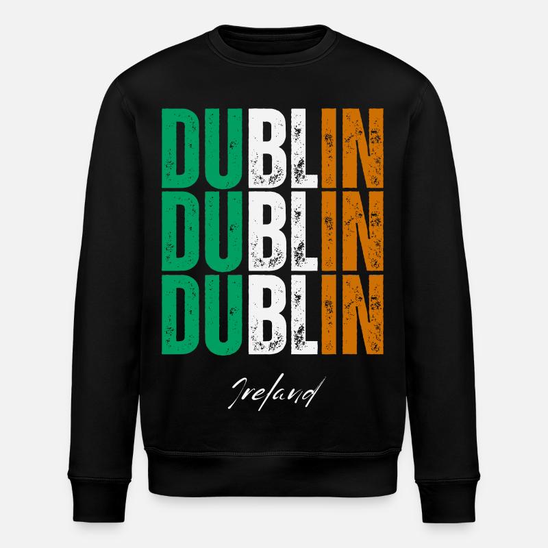 Dublin Irlande, souvenir de Dublin - Sweat bio ROLLER Stanley/Stella Unisexe - noir