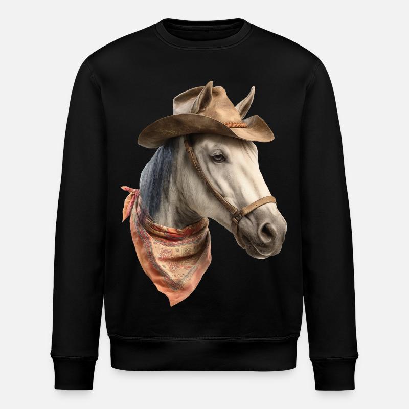 Perd Cowboy - Sweat bio ROLLER Stanley/Stella Unisexe - noir