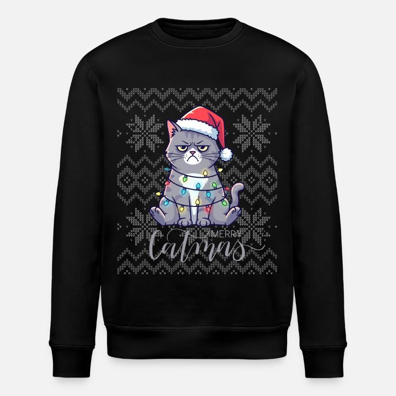Bright Chatmas Weihnachten - Stanley/Stella Unisex Bio-Sweatshirt ROLLER - Schwarz