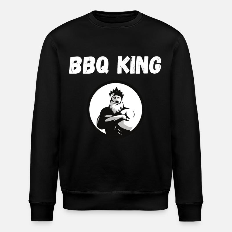 BBQ King  - Stanley/Stella ROLLER Unisex Organic Sweatshirt - black