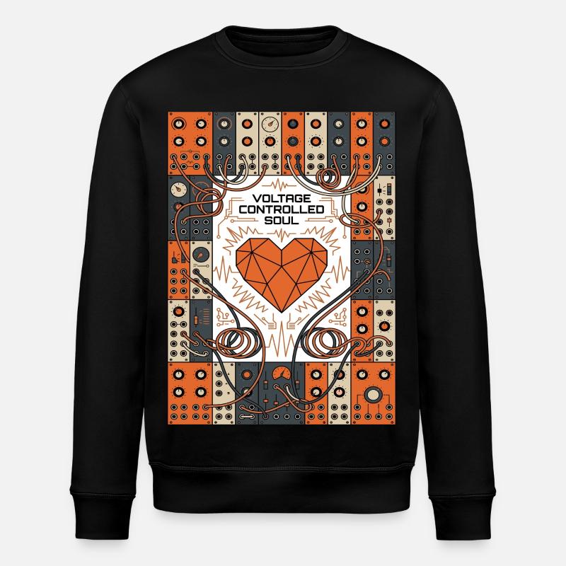 Tension-controlled soul. Synth - Stanley/Stella ROLLER Unisex Organic Sweatshirt - black