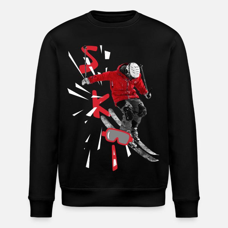 Ski - Ski Packages - Skiing - Stanley/Stella ROLLER Unisex Organic Sweatshirt - black