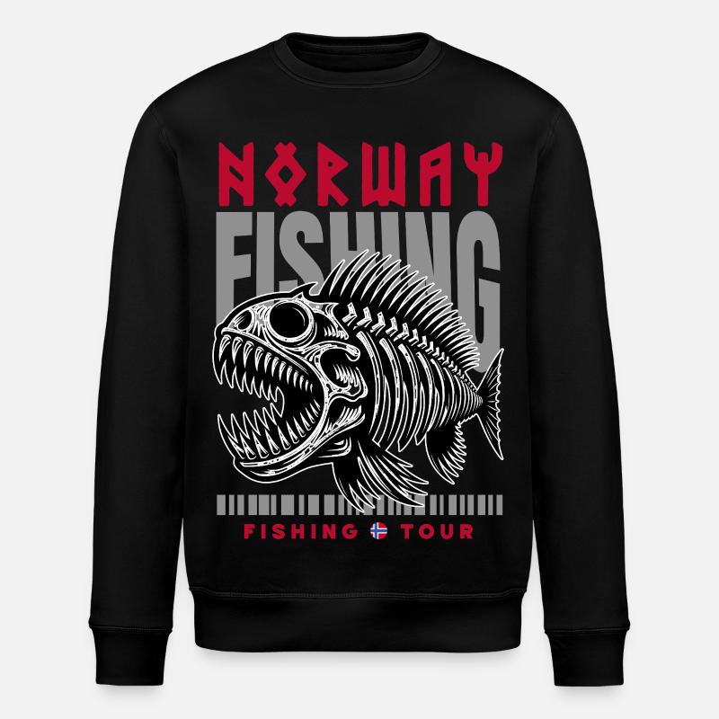 Norwegen Angeltour - Stanley/Stella Unisex Bio-Sweatshirt ROLLER - Schwarz