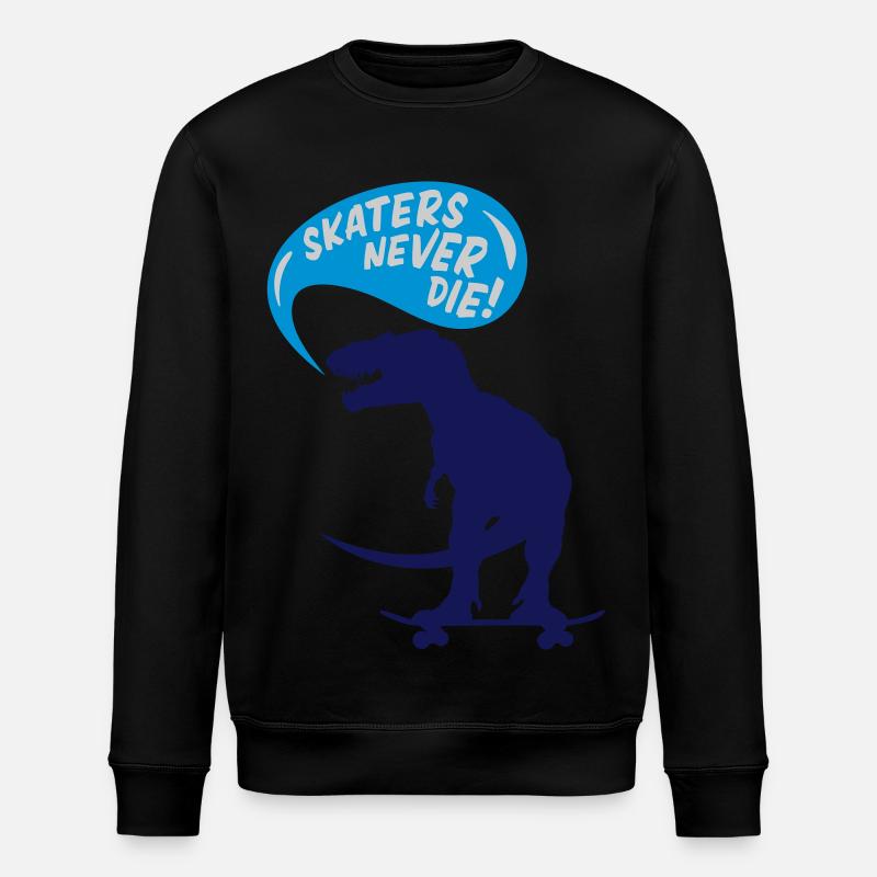 t-rex skater - Sweat bio ROLLER Stanley/Stella Unisexe - noir