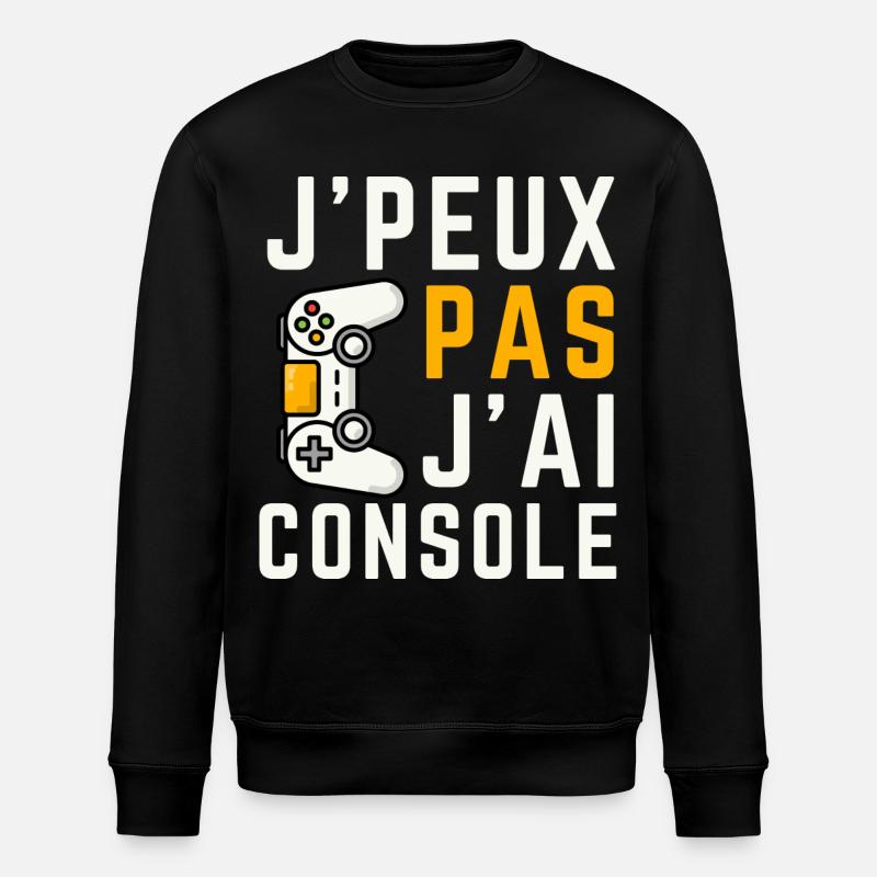 I can't I consoled - Stanley/Stella ROLLER Unisex Organic Sweatshirt - black