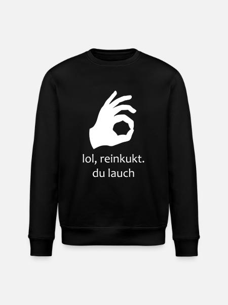 lol, reinkukt (weiß) - Stanley/Stella Unisex Bio-Sweatshirt ROLLER - Schwarz