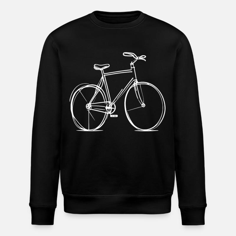 Bicycle line drawing - Stanley/Stella ROLLER Unisex Organic Sweatshirt - black