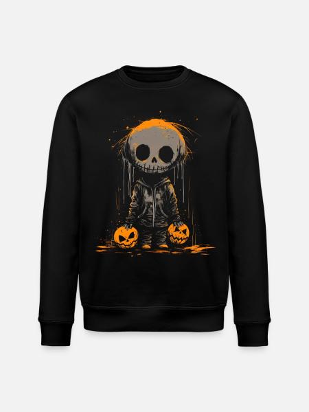 Let's Get Smashed Pumpkin - Stanley/Stella ROLLER Unisex Organic Sweatshirt - black
