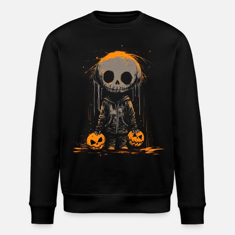 Let's Get Smashed Pumpkin - Stanley/Stella ROLLER Unisex Organic Sweatshirt - black