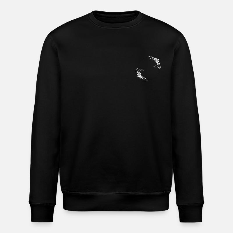 Rahmen blume - Stanley/Stella Unisex Bio-Sweatshirt ROLLER - Schwarz
